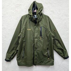 Unco Boror Women Jacket XXXL Green 100% Polyester Full Zip Hooded Waterproof Fit
